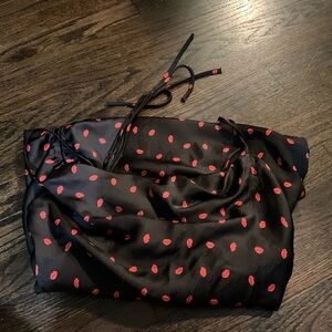 Elegant Black and Red Midi Dress